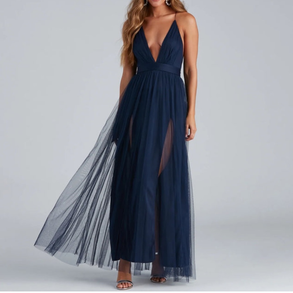 Elisabeth Pleated Tulle Formal Dress